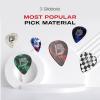imageDAddario Celluloid Guitar Picks  Guitar Accessories  Guitar Picks for Acoustic Guitar Electric Guitar Bass Guitar  Natural Feel Warm Tone  Green Extra Heavy 125mm Heavy 10packAssorted