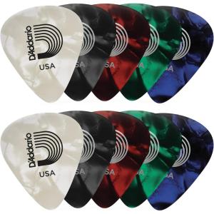 imageDAddario Celluloid Guitar Picks  Guitar Accessories  Guitar Picks for Acoustic Guitar Electric Guitar Bass Guitar  Natural Feel Warm Tone  Green Extra Heavy 125mm Heavy 10packAssorted