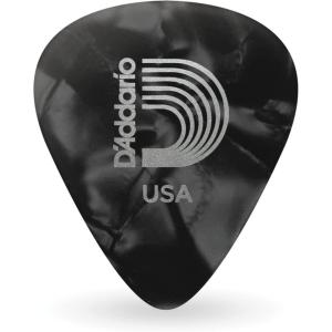 imageDAddario Celluloid Guitar Picks  Guitar Accessories  Guitar Picks for Acoustic Guitar Electric Guitar Bass Guitar  Natural Feel Warm Tone  Green Extra Heavy 125mm Heavy 10packBlack