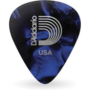 imageDAddario Celluloid Guitar Picks  Guitar Accessories  Guitar Picks for Acoustic Guitar Electric Guitar Bass Guitar  Natural Feel Warm Tone  Green Extra Heavy 125mm Heavy 10packBlue