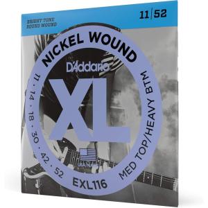imageDAddario Electric Guitar Strings XL Nickel EXL1163D Medium TopHeavy Bottom Gauge 1152 6String Set Pack of 3Med TopHvy Bottom  1152