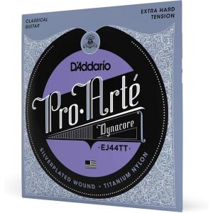 imageDAddario Guitar Strings  ProArte Classical Guitar Strings  EJ45TT Dynacore  Silver Plated Wrap Composite Dynacore Titanium Nylon Trebles  Normal Tension 1Pack1Pack