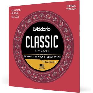 imageDAddario Student Nylon Classical Guitar Strings EJ27N3D Normal Tension 6String Set Pack of 3Normal Tension  34