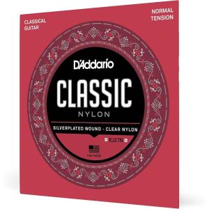 imageDAddario Student Nylon Classical Guitar Strings EJ27N3D Normal Tension 6String Set Pack of 3Normal Tension
