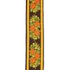 imageDAddario Accessories Guitar Strap  Electric Acoustic ampamp Bass Guitar Strap  Woven Peace Love  Brown and YellowBrown  Yellow