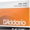imageDAddario Guitar Strings  Acoustic Guitar Strings  Flat Tops Phosphor Bronze  For 6 String Guitar  Warm SemiBright Tone  EFT15  Extra Light 1047