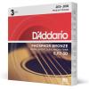 imageDAddario Guitar Strings  Phosphor Bronze Acoustic Guitar Strings  EJ163D  Rich Full Tonal Spectrum  For 6 String Guitars  1253 Light 3Pack3Pack
