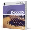 imageDAddario Guitar Strings  Phosphor Bronze Acoustic Guitar Strings  EJ163D  Rich Full Tonal Spectrum  For 6 String Guitars  1253 Light 3Pack3Pack