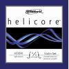 imageDAddario Helicore 44 Size Violin String Set with Aluminum Wound E String  H310W 44M  Stranded Steel Core for a Clear Warm Tone  Medium TensionFull SetWound E
