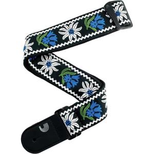 imageDAddario Accessories Guitar Strap  Electric Acoustic ampamp Bass Guitar Strap  Woven Peace Love  Brown and YellowBlack  Blue