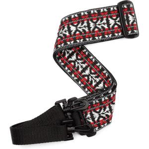 imageDAddario Accessories Leather Banjo Strap  Cradle Style  Strap for Banjo  Black Standard 25LBNJ00DXRed  Silver