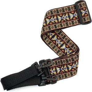 imageDAddario Accessories Leather Banjo Strap  Cradle Style  Strap for Banjo  Black Standard 25LBNJ00DXYellow  Brown