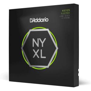 imageDAddario Bass Guitar Strings NYXL Nickel Plated NYXL4095 Super Light Gauge 4095 Long Scale 4String Set Pack of 1Lt TopMed Bottom  45125 5String