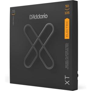 imageDAddario Bass Guitar Strings XT Coated Electric XTB45105 Light TopMedium Bottom 45105 4String Set Pack of 1Medium  50105