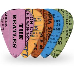 imageDAddario Beatles Guitar Picks  The Beatles Collectable Guitar Picks  Logo  Collectible TinPicksTicket Stubs 1964