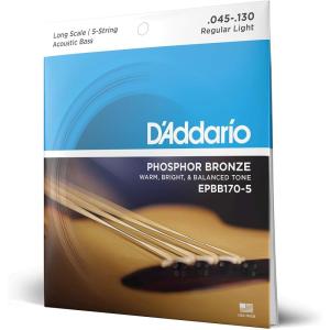 imageDAddario EPBB1705 Phosphor Bronze 5String Acoustic Bass Strings Long Scale 45130