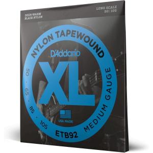 imageDAddario ETB92 Tapewound Electric Bass Guitar Strings  Fits Long Scale 4 String Basses with Scale Length Up to 3625 Inches  Medium 50105 Long ScaleLong Scale