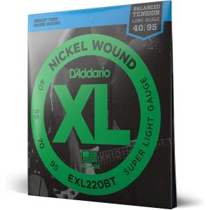 imageDAddario EXL170BT 45107 Gauge Nickel Wound Bass Guitar Strings Balanced Tension LightSuper Light