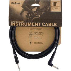 imageDAddario Guitar Cable  14 Inch Male to 14 Inch Male  Classic Series  10 Feet305 Meters  Straight  1 PackRight Angle
