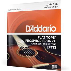 imageDAddario Guitar Strings  Acoustic Guitar Strings  Flat Tops Phosphor Bronze  For 6 String Guitar  Warm SemiBright Tone  EFT13  Resophonic Guitar 1656