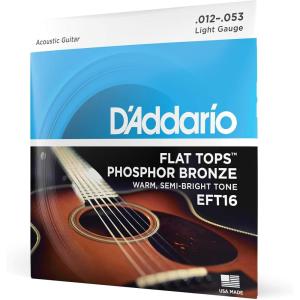 imageDAddario Guitar Strings  Acoustic Guitar Strings  Flat Tops Phosphor Bronze  For 6 String Guitar  Warm SemiBright Tone  EFT16  Light 1253Light1253