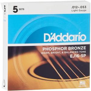 imageDAddario Guitar Strings  Phosphor Bronze Acoustic Guitar Strings  EJ163D  Rich Full Tonal Spectrum  For 6 String Guitars  1253 Light 3Pack5Pack