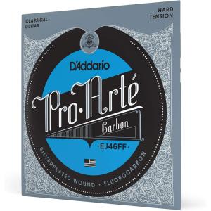 imageDAddario Guitar Strings  ProArte Classical Guitar Strings  EJ46FF Carbon Strings  Silver Plated Wrap Composite Dynacore Carbon Trebles  Hard TensionHard Tension