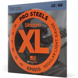 imageDAddario Guitar Strings  ProSteels Electric Guitar Strings  Round Wound  Brighter Crunchier Increased Sustain  EPS540  Light TopHeavy Bottom 10521046