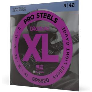 imageDAddario Guitar Strings  ProSteels Electric Guitar Strings  Round Wound  Brighter Crunchier Increased Sustain  EPS540  Light TopHeavy Bottom 1052942