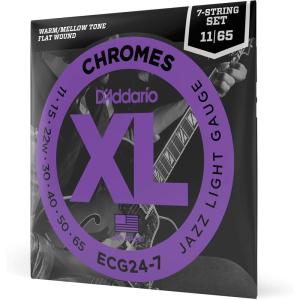 imageDAddario Guitar Strings  XL Chromes Electric Guitar Strings  Flat Wound  Polished for UltraSmooth Feel and Warm Mellow Tone  ECG24  Jazz Light 1150 1Pack1Pack