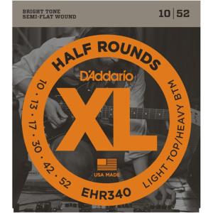 imageDAddario Guitar Strings  XL Half Rounds Electric Guitar Strings  SemiFlat Wound  Bright Tone Smooth Feel Reduced Finger Noise  EHR320  Super Light 942Lt TopHvy Bottom  1052