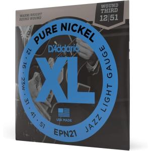 imageDAddario Guitar Strings  XL Pure Nickel Electric Guitar Strings  Round Wound  Warm Bright Vintage Sound  EPN110  Regular Light 1045Jazz Light  1251