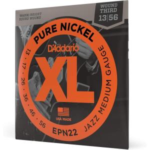 imageDAddario Guitar Strings  XL Pure Nickel Electric Guitar Strings  Round Wound  Warm Bright Vintage Sound  EPN110  Regular Light 1045Jazz Medium  1356