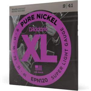 imageDAddario Guitar Strings  XL Pure Nickel Electric Guitar Strings  Round Wound  Warm Bright Vintage Sound  EPN110  Regular Light 1045Super Light  941