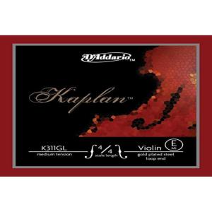 imageDAddario Kaplan GoldPlated Violin String  Single E String  K311GB 44M  Violin Strings  44 Scale Medium Tension Ball EndLoop End