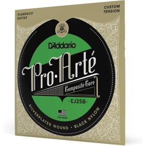 imageDAddario Set Classic Guitar Proa Cmp Blk Flmc EJ25CBlack Nylon