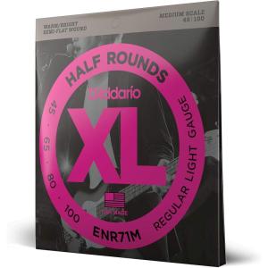 imageDAddario XL Half Rounds Bass Guitar Strings  ENR70  Long Scale  Super Light 4095Medium Scale