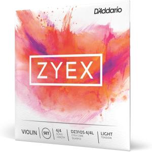imageDAddario Zyex Violin String Set with Aluminum D 44 Scale Medium TensionLight Tension