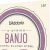 imageDAddario Banjo Strings NickelPlated Steel EJ60 Light Gauge 920 5String Set Pack of 11122