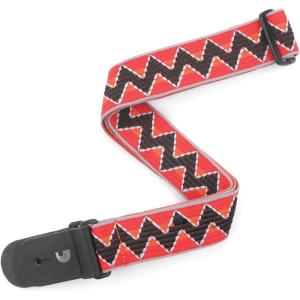 imageDAddario Accessories DAddario Guitar Strap ZigZag Red ampamp Black