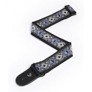 imageDAddario Accessories Planet Waves 50J00 2Inch Tubular Webbing with Blue Jacquard DesignBlue Jacquard