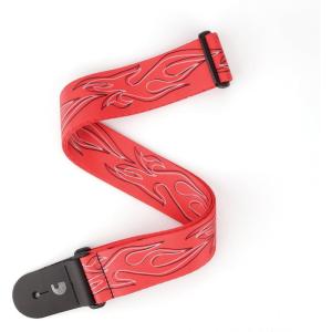 imageDAddario Accessories Planet Waves P20W1402 2Inch Woven Guitar Strap Flames Pinstripe  Red with BlackRed With Black