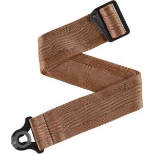 imageDAddario Auto Lock Guitar Strap  Acoustic ampamp Electric Accessories  Easy to Use Locking Straps  Uses Existing Buttons  Woven Polypro  Umber Brown