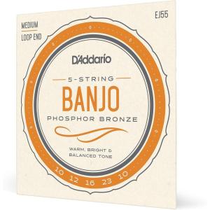 imageDAddario Banjo Strings NickelPlated Steel EJ60 Light Gauge 920 5String Set Pack of 11030