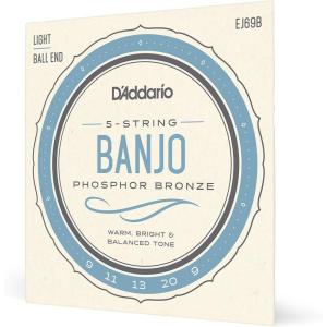 imageDAddario Banjo Strings NickelPlated Steel EJ60 Light Gauge 920 5String Set Pack of 1920