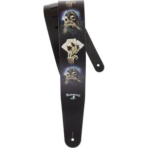 imageDAddario Leather Guitar Strap Alchemy Gothic Artwork 25in Printed Adjustable 43550in Vegan Hand of Death