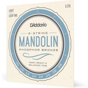 imageDAddario Mandolin Strings Phosphor Bronze EJ74 Medium Gauge 1140 8String Set Pack of 1Light  1038