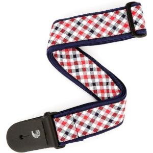 imageDAddario Woven Guitar Strap Gingham  RedNavyRedNavy