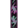 imageDAddario Guitar Strap  Acoustic ampamp Electric Guitar Accessories  Eco Leather Ends  Vintage Lizard Green ampamp Pink