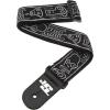 imageDAddario Guitar Strap Joe Satriani Up in Flames Design 50mm Wide Tubular Nylon Adjustable from 35 to 595 Guitar AccessoriesSkull N Bones
